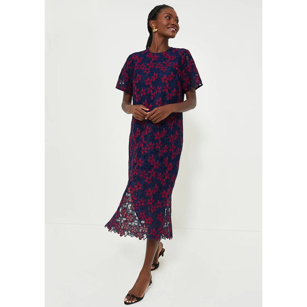 TUCKERNUCK Pomander Place Midnight Floral Lace Seraphina Dress NWT